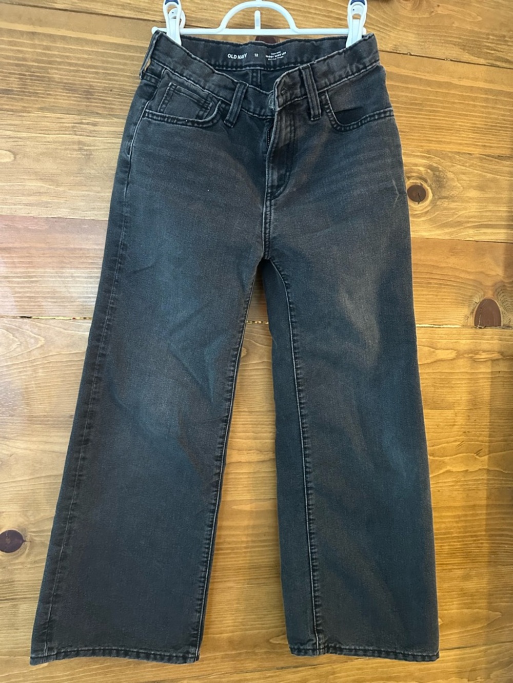 Old Navy Black Washed Straight-Leg Kids Jeans